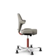 HÅG Capisco 8106 - Mainline Flax (Camira) - Laine / Lin - MLF002 Beige-Grey - Blush Rose - 150 mm (hauteur d’assise 40–55 cm) - Patins thumbnail