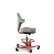 HÅG Capisco 8106 - Mainline Flax (Camira) - Wool / Flax - MLF002 Beige-Grey - Blush Rose - 200 mm (seat height 46-64cm) - Hard castors for soft floors thumbnail
